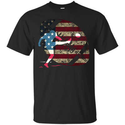 Kicker Football America Flag-T-Shirt & Hoodie-Classic T-Shirt-Black