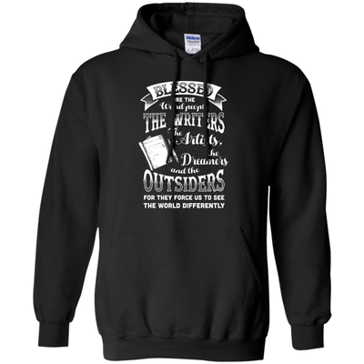 Blessed Are The Weird People The Writers-T-Shirt & Hoodie-Pullover Hoodie-Black