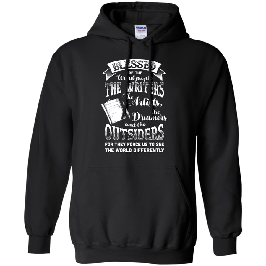 Blessed Are The Weird People The Writers-T-Shirt & Hoodie-Pullover Hoodie-Black