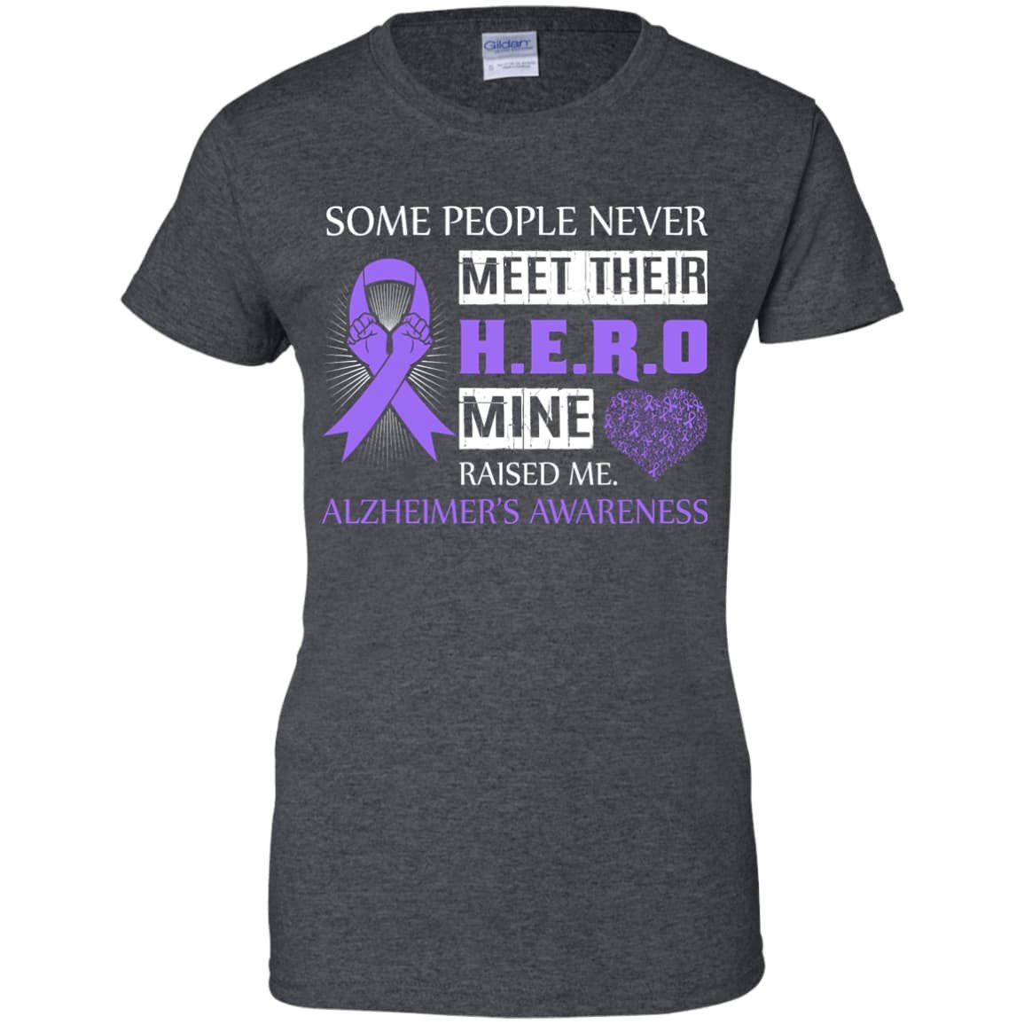Alzheimer's Awareness Some People Never Meet Hero-T-Shirt & Hoodie-Women's T-Shirt-Dark Heather