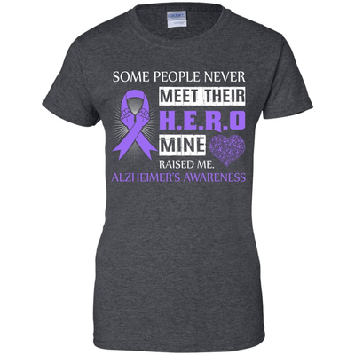 Alzheimer's Awareness Some People Never Meet Hero-T-Shirt & Hoodie-Women's T-Shirt-Dark Heather