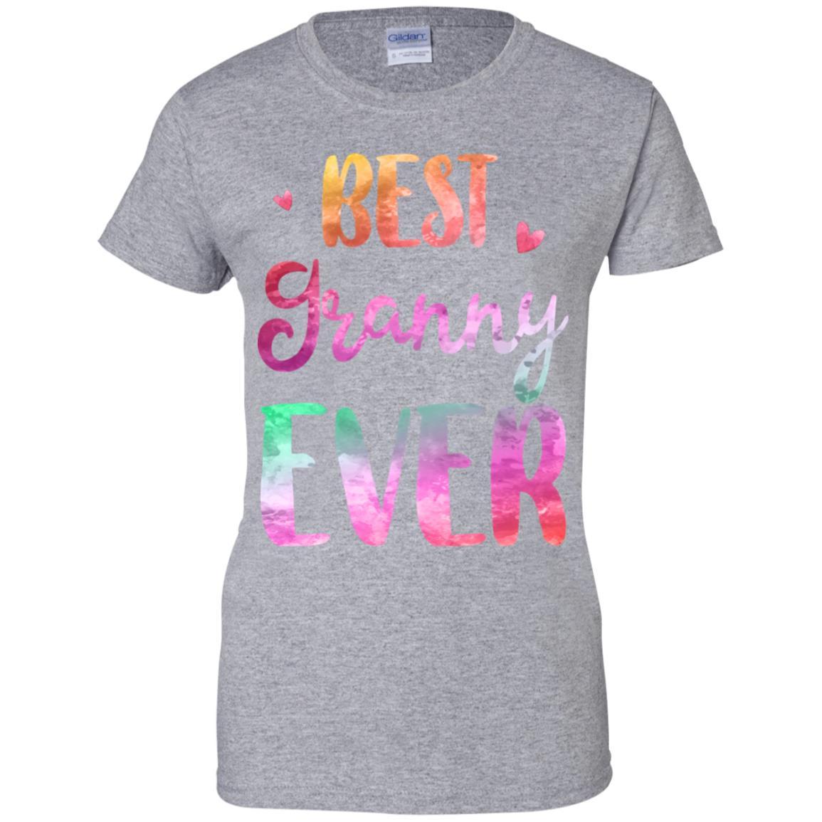 Best Granny Ever Cute Funny Mothers Day Gift-T-Shirt & Tank Top-Women's T-Shirt-Sport Grey