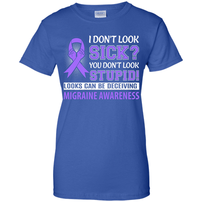 I Don't Look Sick Migraine Awareness-T-Shirt & Hoodie-Women's T-Shirt-Royal