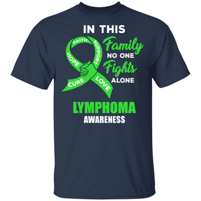 In This School No One Fights Lymphoma Awareness Alone-T-Shirt & Hoodie-Classic T-Shirt-Navy