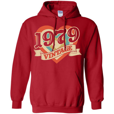 Vintage Retro Classic Heart Made In 1979 42th Birthday-T-Shirt & Tank Top-Pullover Hoodie-Red