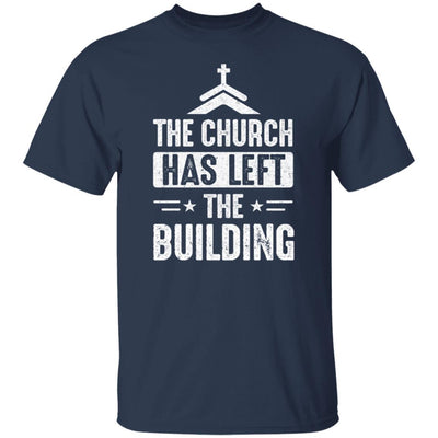 The Church Has Left The Building Graphic Design Gifts-T-Shirt & Hoodie-Classic T-Shirt-Navy