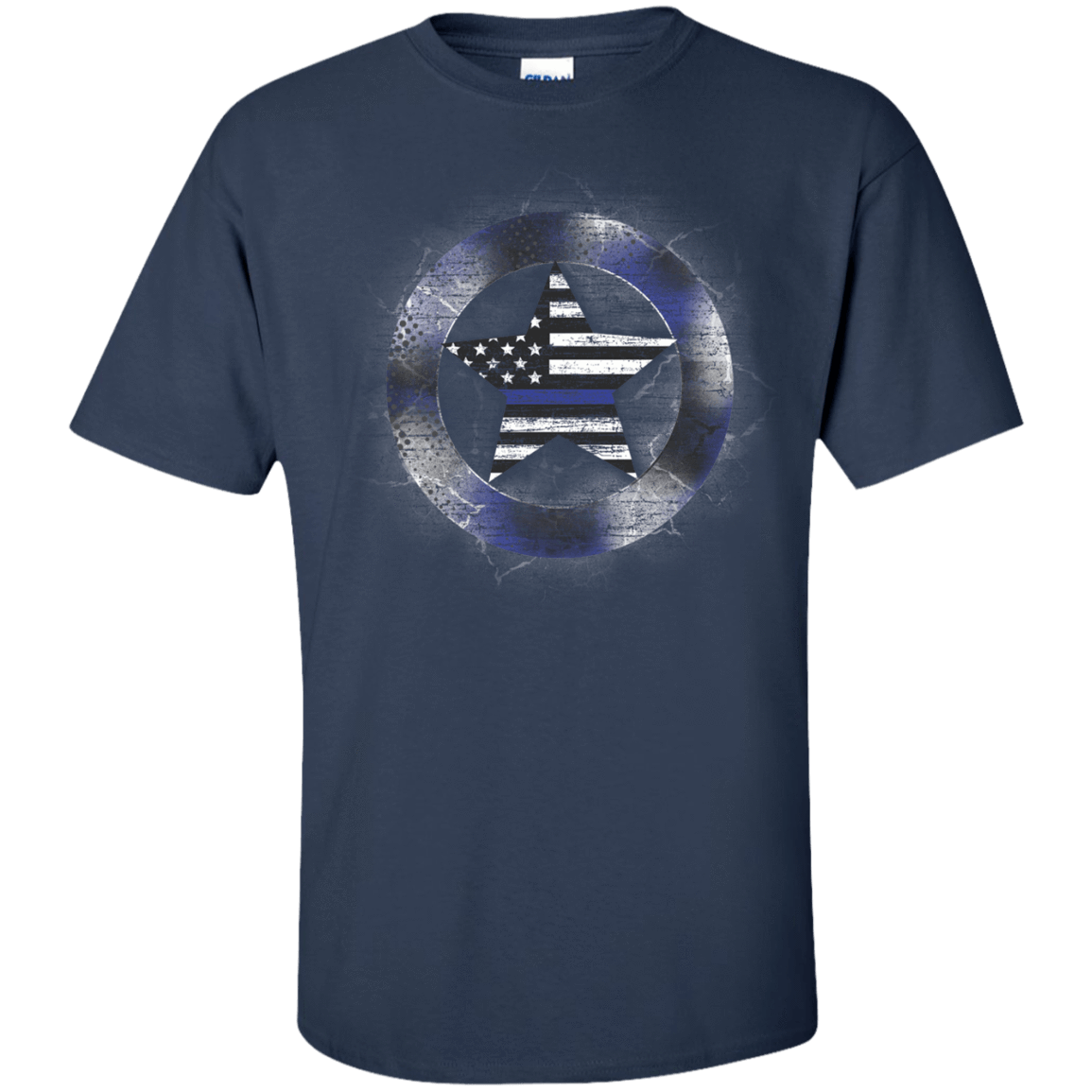 Thin Blue Line Support-T-Shirt & Hoodie-Classic T-Shirt-Navy