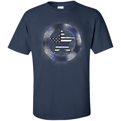 Thin Blue Line Support-T-Shirt & Hoodie-Classic T-Shirt-Navy