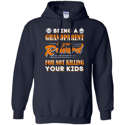 Being A Grandparent Is Your Reward-T-Shirt & Hoodie-Pullover Hoodie-Navy