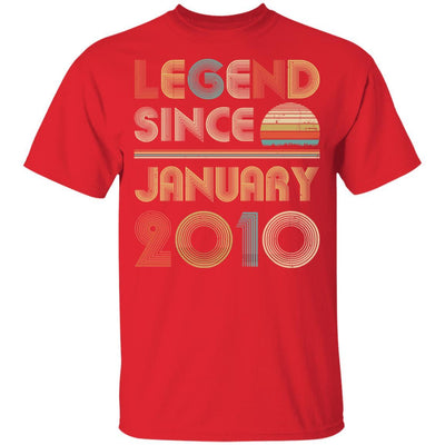 Legend Since January 2010 Vintage 11th Birthday Gifts Youth-Youth Shirt-Youth T-Shirt-Red