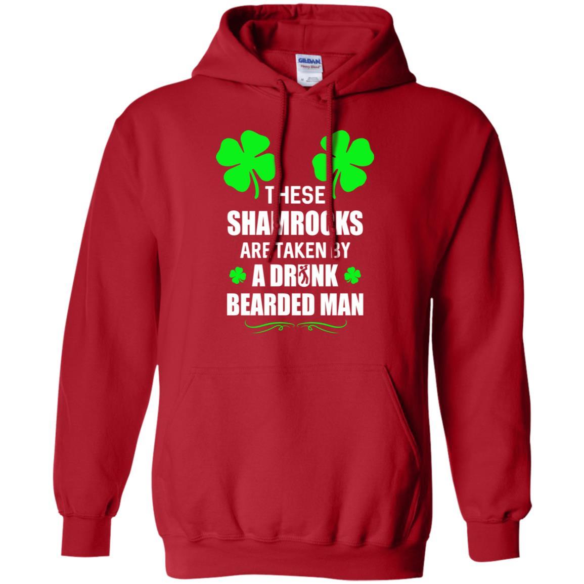 These Shamrocks Are Taken By A Drunk Bearded St Patrick Day-T-Shirt & Tank Top-Pullover Hoodie-Red