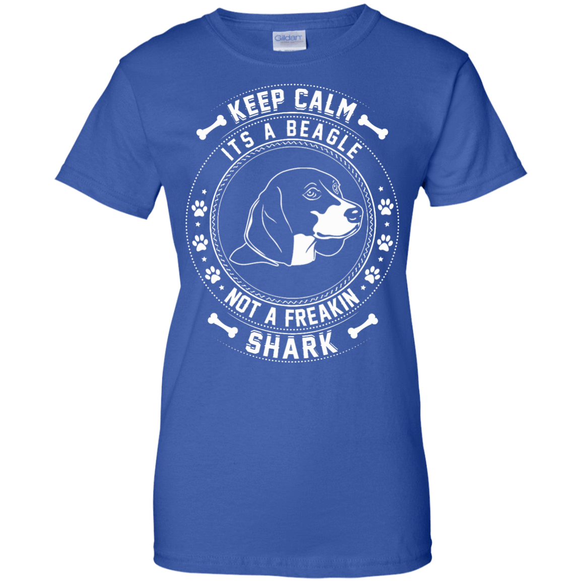 Keep Calm It's A Beagle Not A Freaking Shark-T-Shirt & Hoodie-Women's T-Shirt-Royal