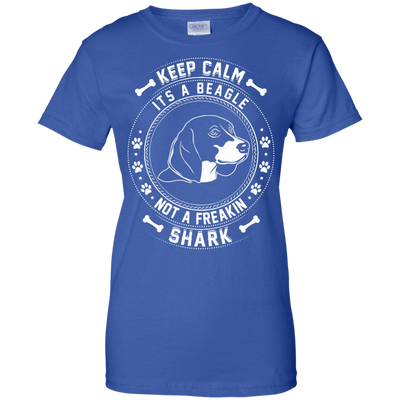 Keep Calm It's A Beagle Not A Freaking Shark-T-Shirt & Hoodie-Women's T-Shirt-Royal