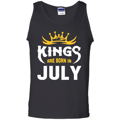Kings Are Born In July-T-Shirt & Hoodie-Unisex Tank-Black