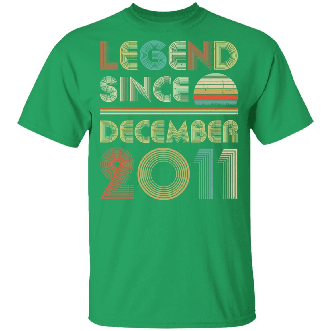 Legend Since December 2011 Vintage 10th Birthday Gifts Youth-Youth Shirt-Youth T-Shirt-Irish Green