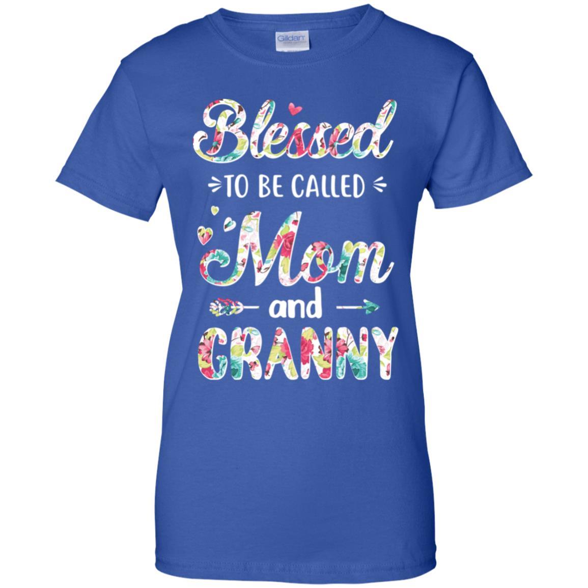 Mothers Day Gifts Blessed To Be Called Mom And Granny-T-Shirt & Hoodie-Women's T-Shirt-Royal