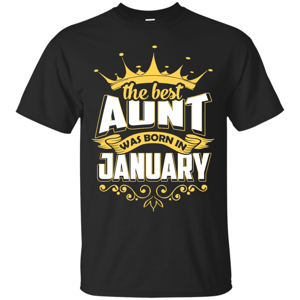 The Best Aunt Was Born In January-T-Shirt & Hoodie-Classic T-Shirt-Black