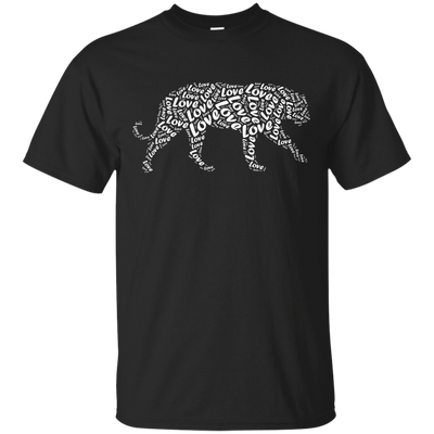 I Love Tiger T-Shirt Word Graphic Tee-T-Shirt & Hoodie-Classic T-Shirt-Black