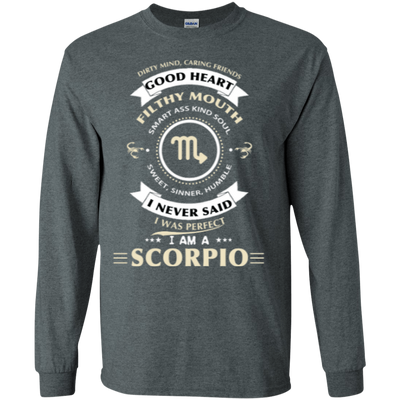 I'm A Scorpio-T-Shirt & Hoodie-Long Sleeve T-Shirt-Dark Heather