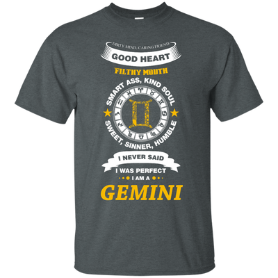 I Never Said I Was Perfect I Am A GEMINI-T-Shirt & Hoodie-Classic T-Shirt-Dark Heather