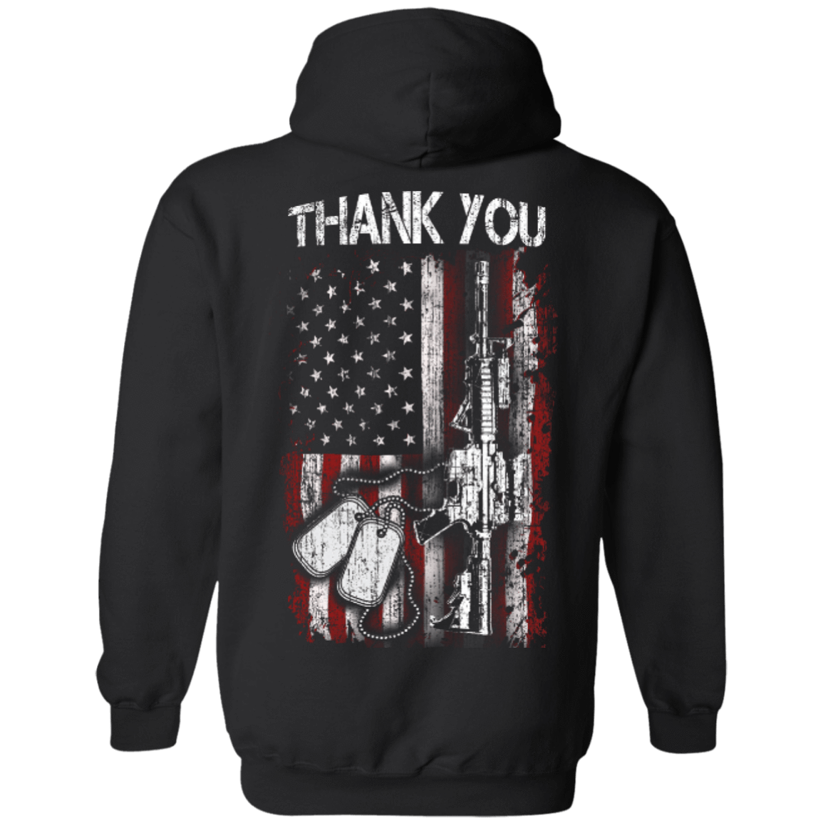THANK YOU-T-Shirt & Hoodie-Pullover Hoodie-Black