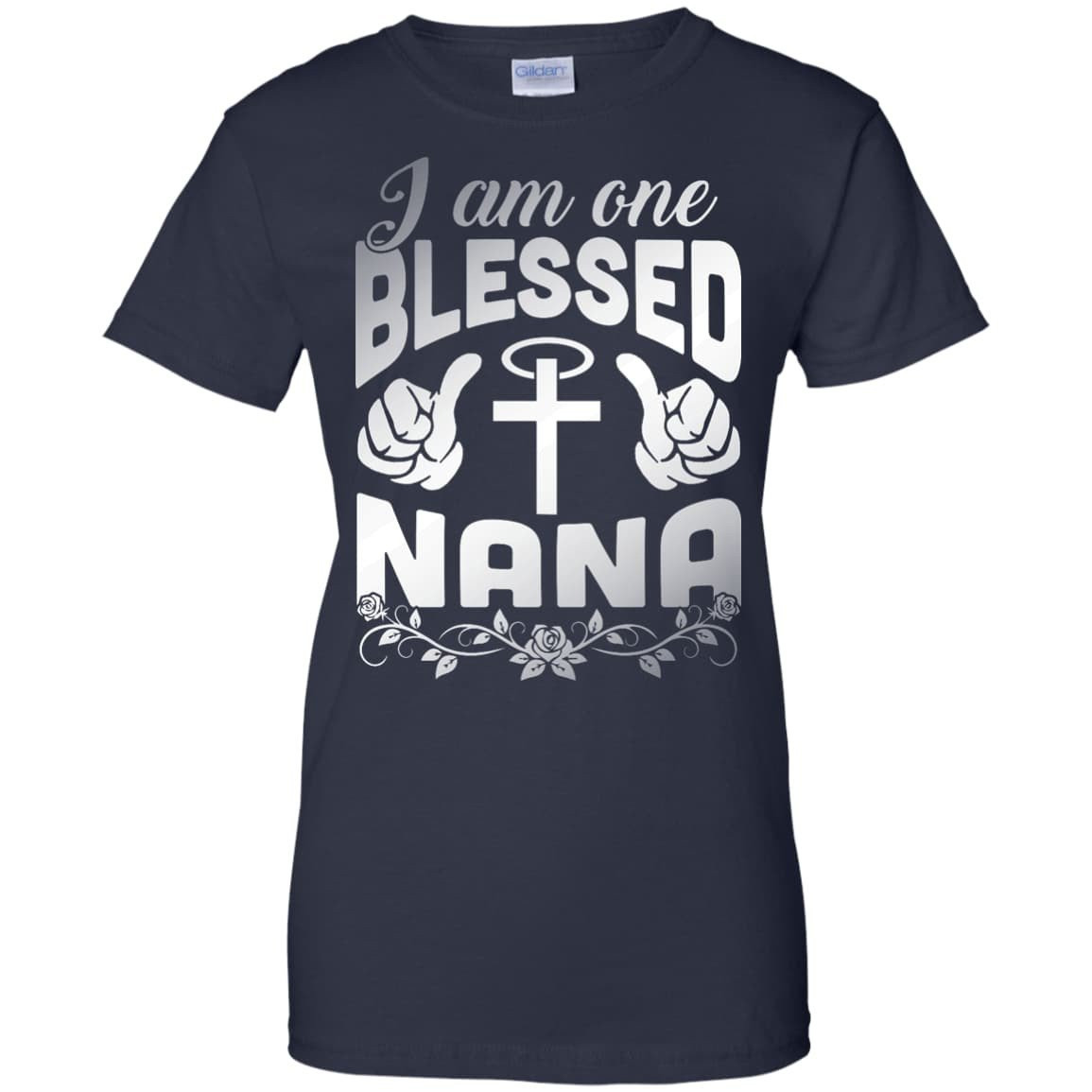 I Am One Blessed Nana-T-Shirt & Hoodie-Women's T-Shirt-Navy