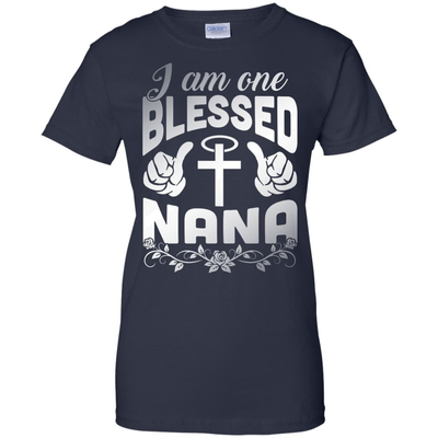 I Am One Blessed Nana-T-Shirt & Hoodie-Women's T-Shirt-Navy
