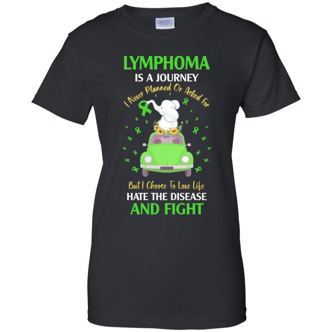 Lymphoma Awareness Is A Journey-T-Shirt & Hoodie-Women's T-Shirt-Black