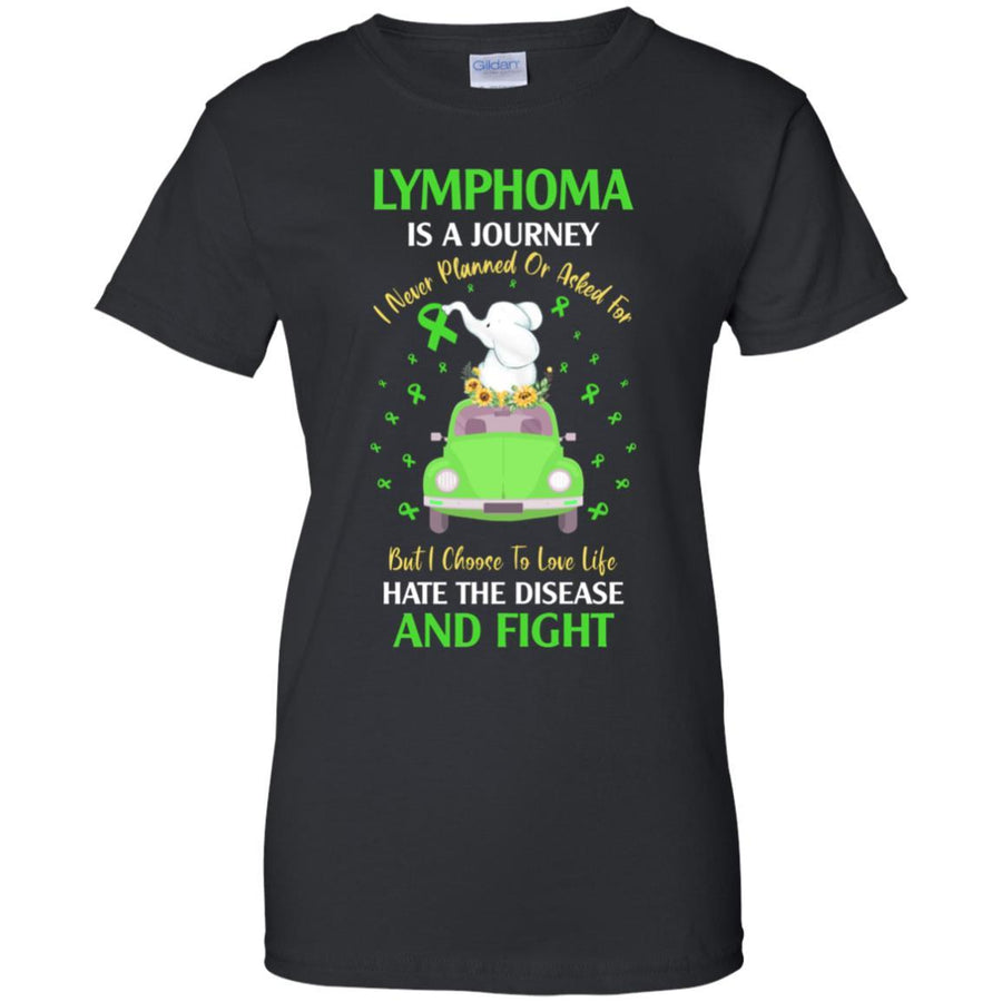 Lymphoma Awareness Is A Journey-T-Shirt & Hoodie-Women's T-Shirt-Black
