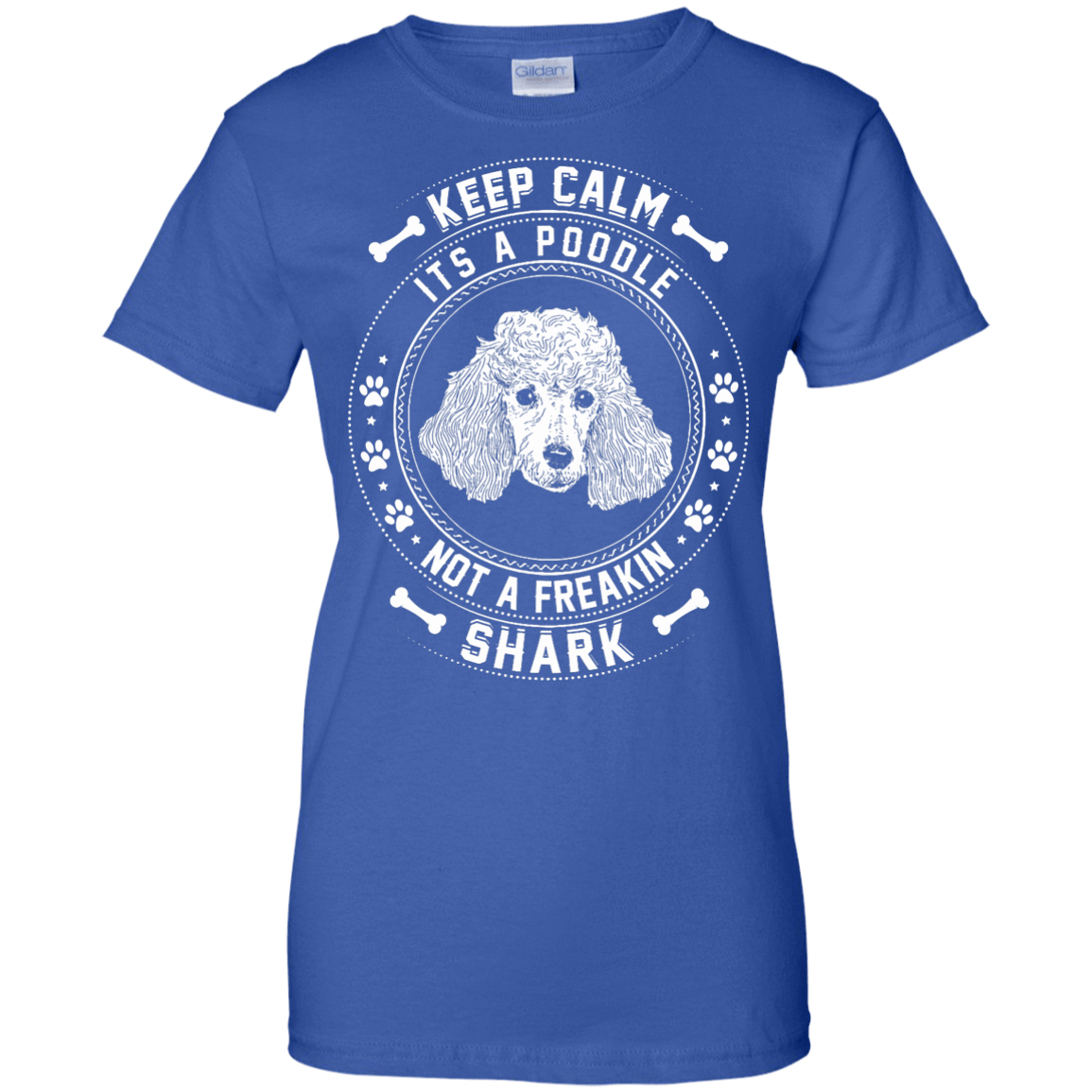 Keep Calm It's A Poodle Not A Freaking Shark-T-Shirt & Hoodie-Women's T-Shirt-Royal