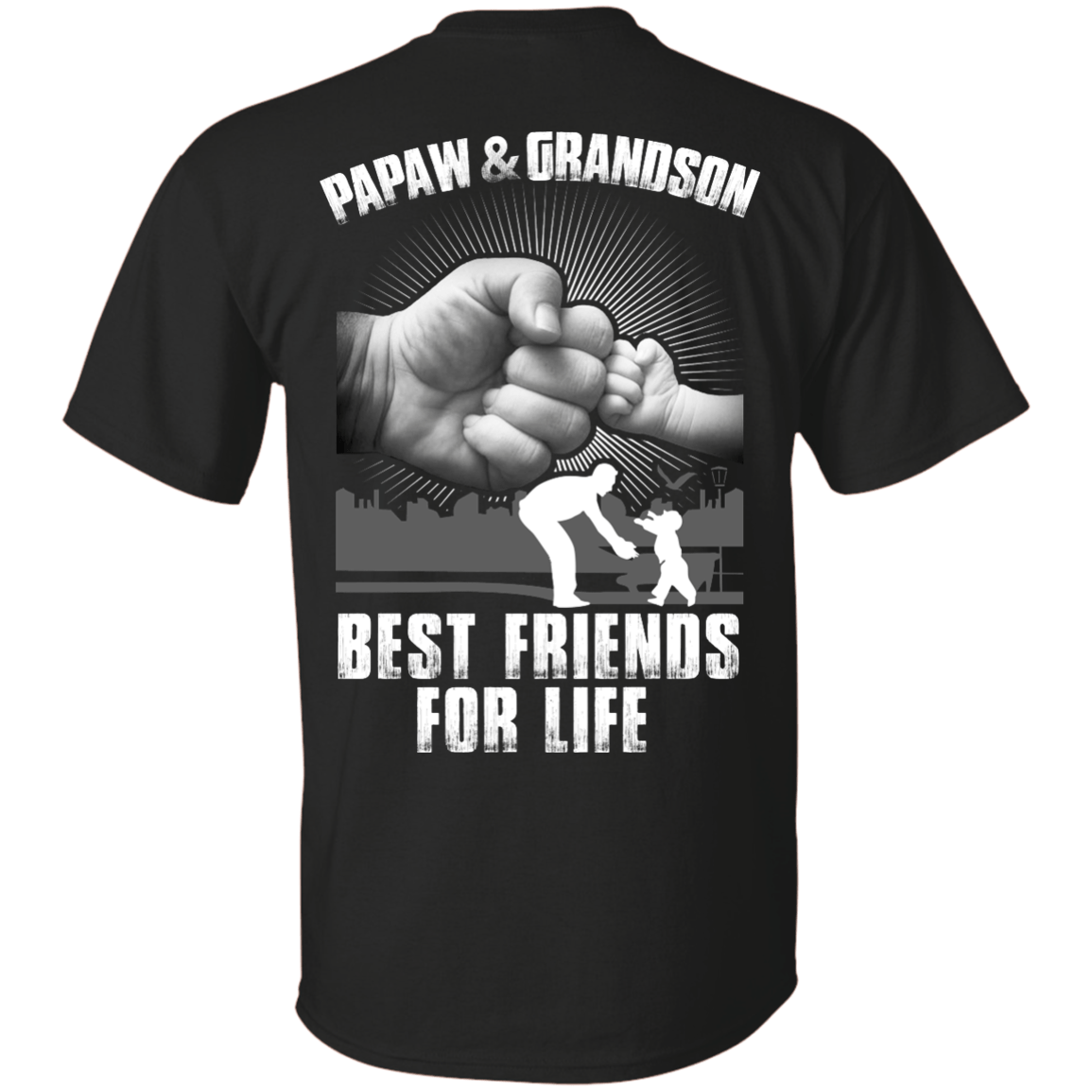 Papaw And Grandson Best Friends For Life-T-Shirt & Hoodie-Classic T-Shirt-Black