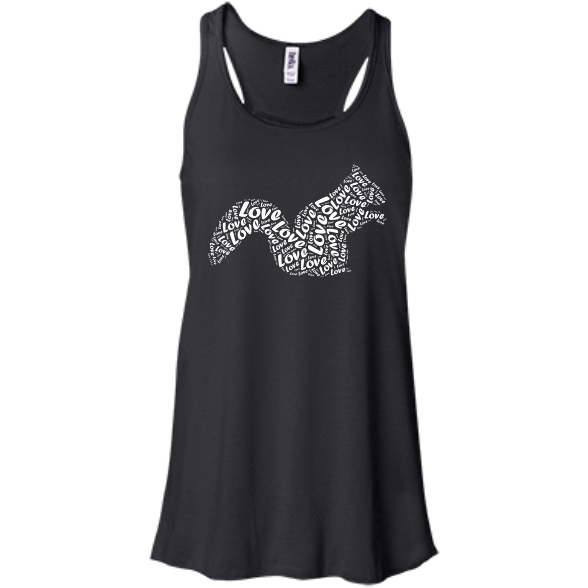 I Love Squirrel-T-Shirt & Hoodie-Women's Flowy Racerback Tank-Black