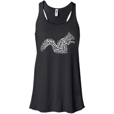 I Love Squirrel-T-Shirt & Hoodie-Women's Flowy Racerback Tank-Black