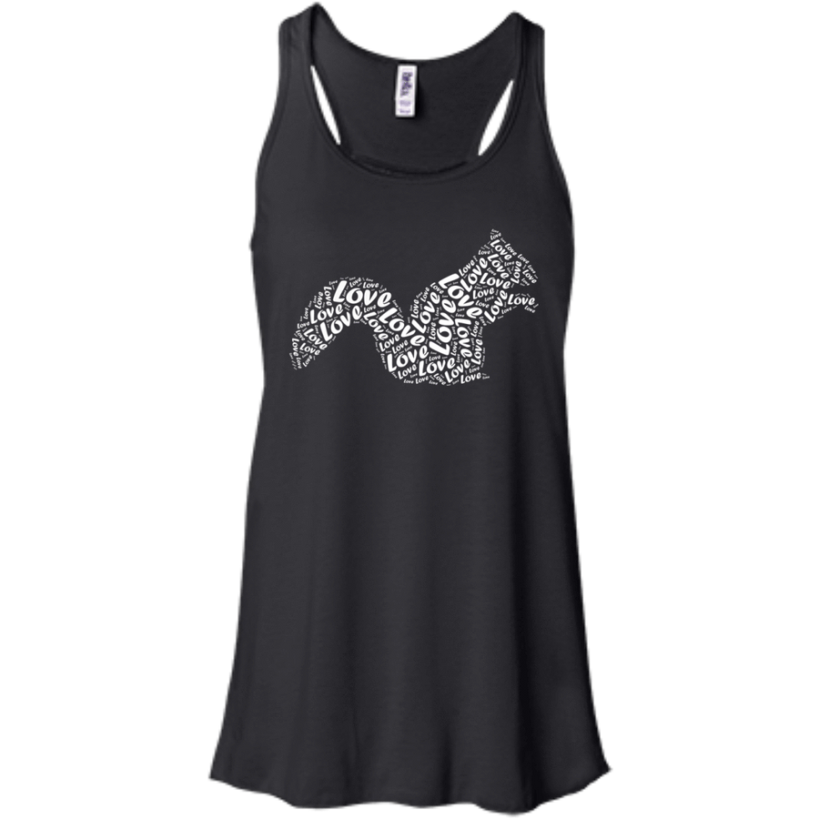 I Love Squirrel-T-Shirt & Hoodie-Women's Flowy Racerback Tank-Black