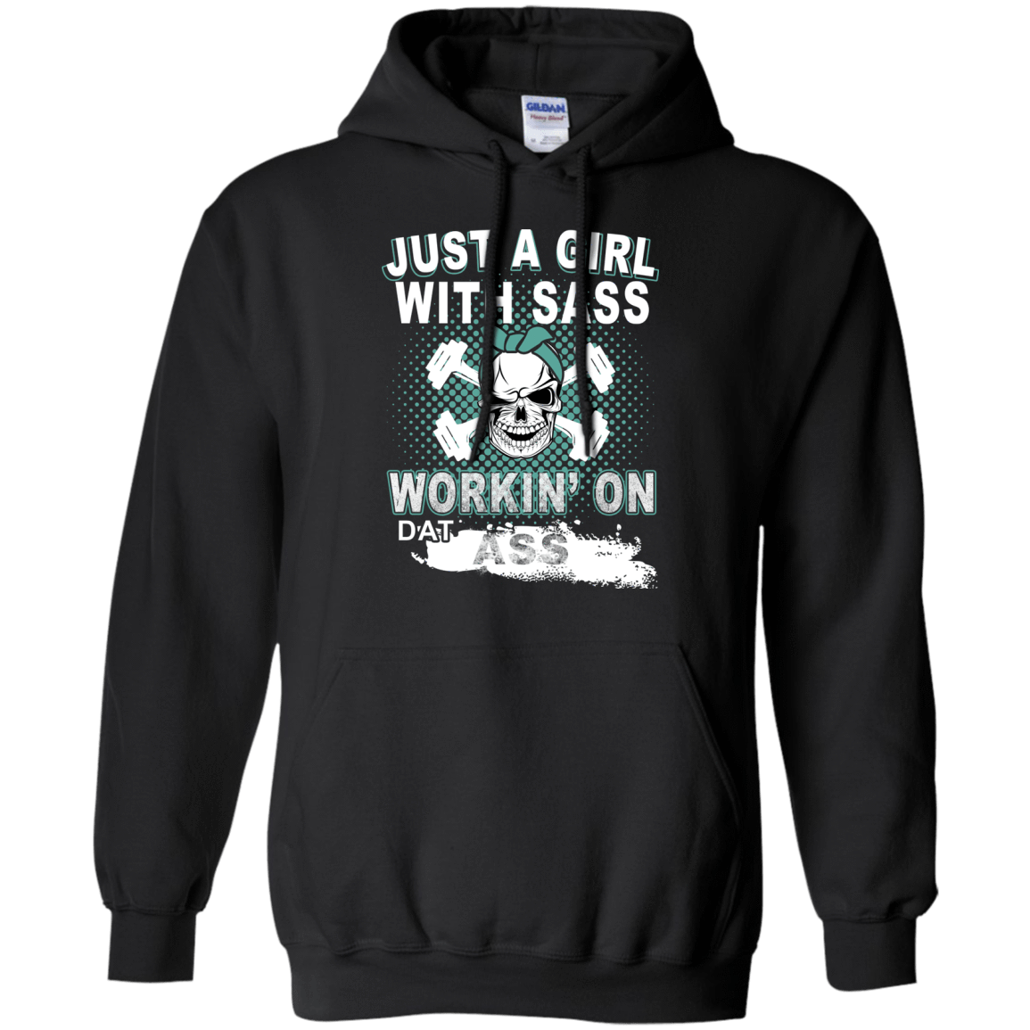 JUST A GIRL WITH SASS-T-Shirt & Hoodie-Pullover Hoodie-Black