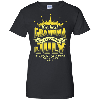 The Best Grandma Was Born In July-T-Shirt & Hoodie-Women's T-Shirt-Black