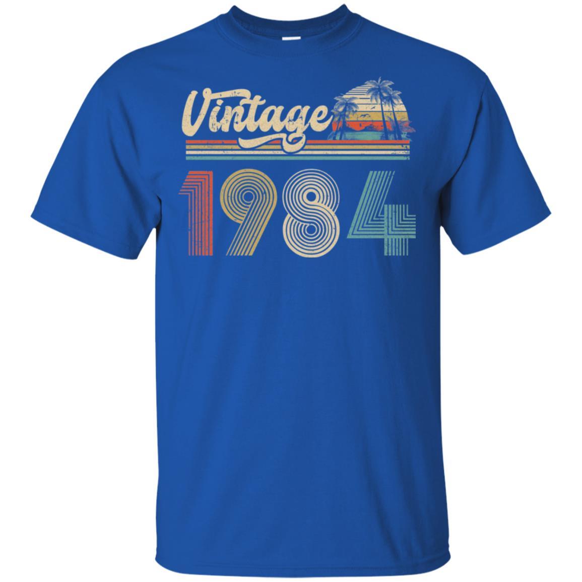 37th Birthday Gift Vintage 1984 Classic-T-Shirt & Hoodie-Classic T-Shirt-Royal