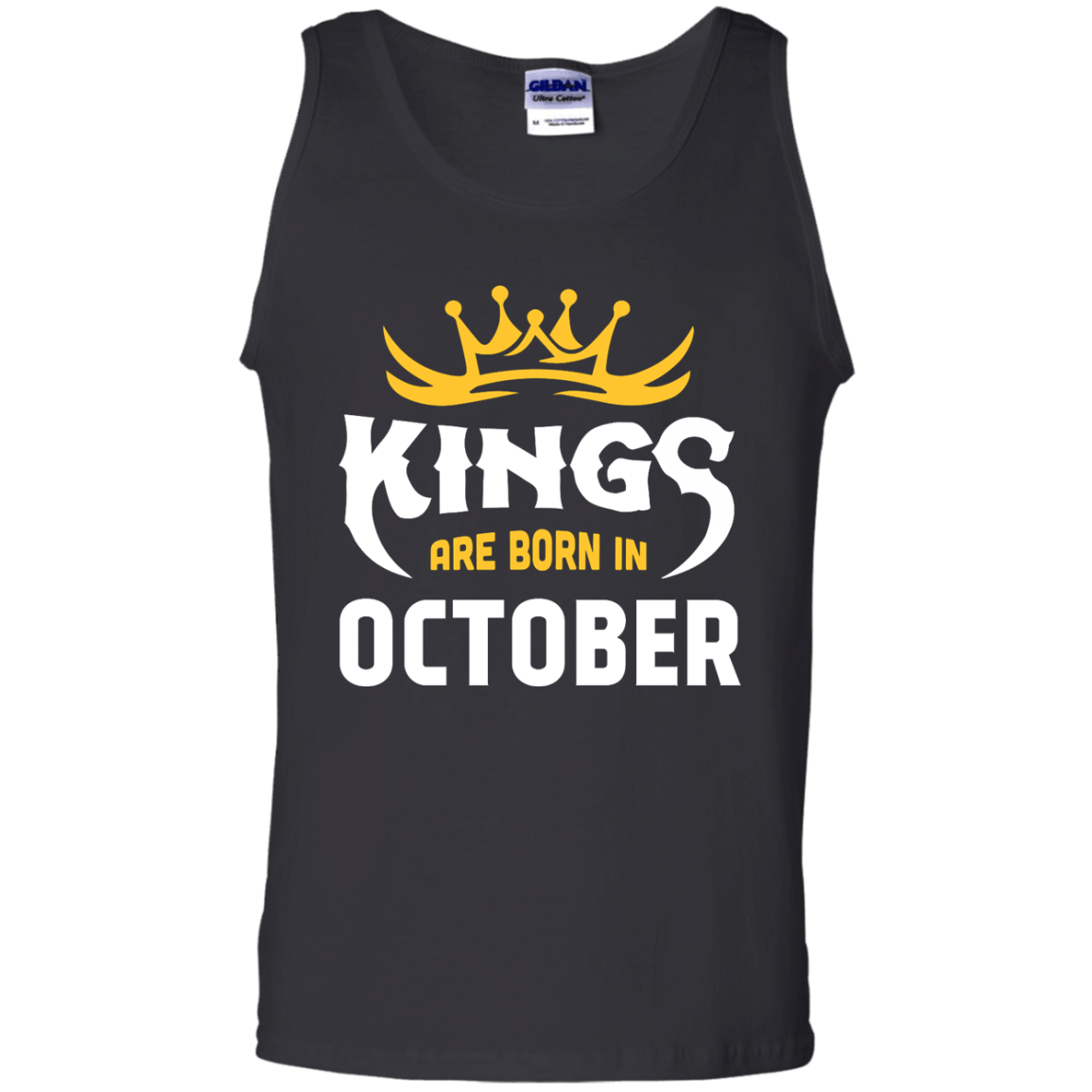 Kings Are Born In October-T-Shirt & Hoodie-Unisex Tank-Black