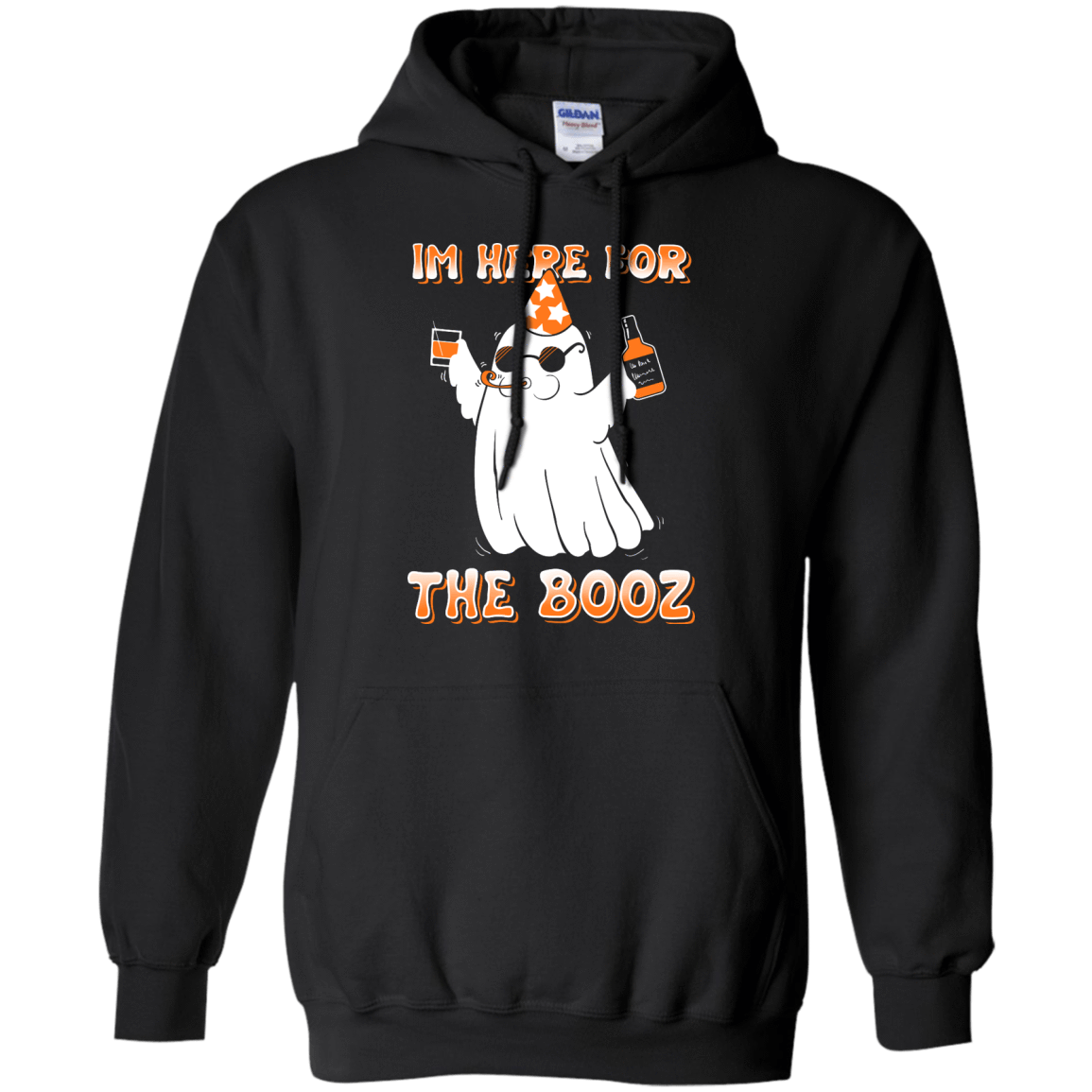 I'm Here For The Booz Halloween-T-Shirt & Hoodie-Pullover Hoodie-Black