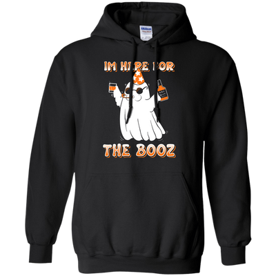 I'm Here For The Booz Halloween-T-Shirt & Hoodie-Pullover Hoodie-Black