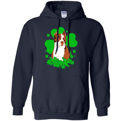 Pitbull St. Patrick's Day Clovers-T-Shirt & Hoodie-Pullover Hoodie-Navy