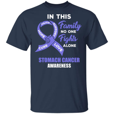 In This School No One Fights Stomach Cancer Awareness Alone-T-Shirt & Hoodie-Classic T-Shirt-Navy