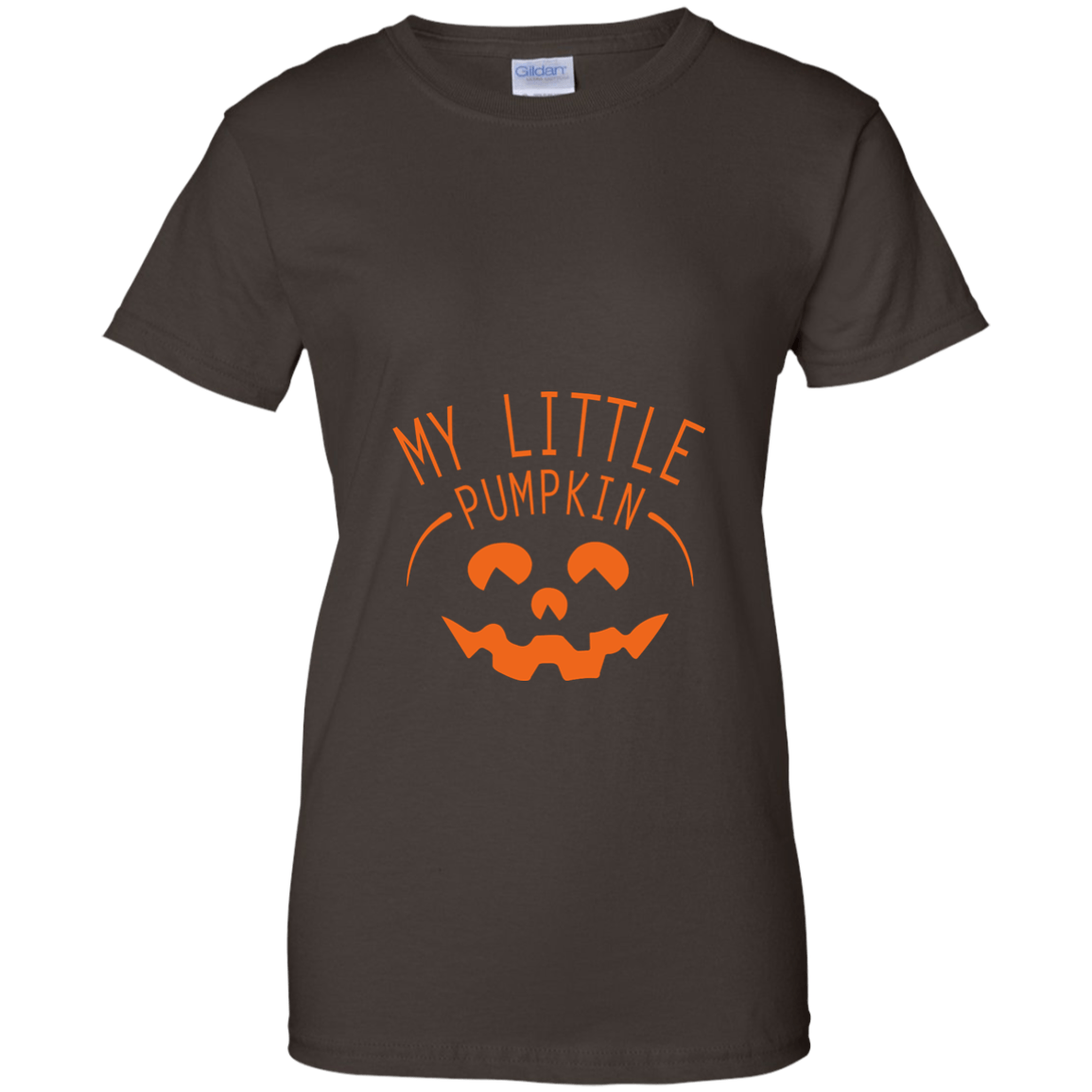 My Little Pumpkin Halloween Maternity Pregnancy Announcement-T-Shirt & Hoodie-Women's T-Shirt-Dark Chocolate