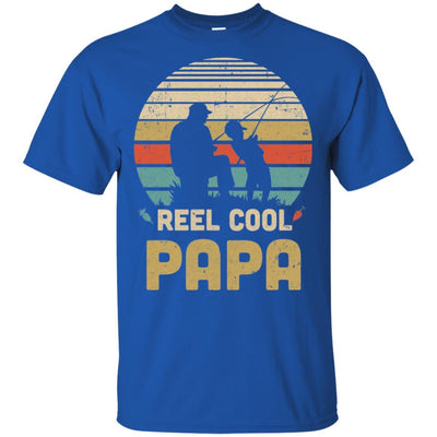 Vintage Father's Day Gift Reel Cool Papa Fishing-T-Shirt & Hoodie-Classic T-Shirt-Royal