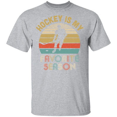 Hockey Is My Favorite Season Vintage-T-Shirt & Hoodie-Classic T-Shirt-Sport Grey