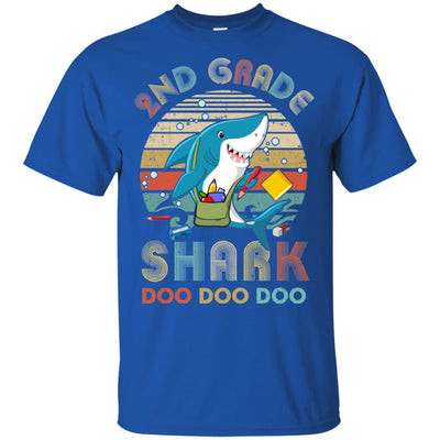 2nd Grade Shark Doo Doo Doo Funny Back To School-T-Shirt & Hoodie-Classic T-Shirt-Royal