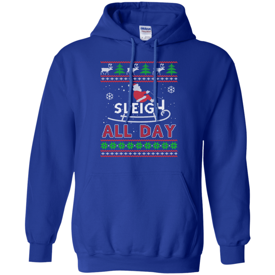 Sleigh All Day-T-Shirt & Hoodie-Pullover Hoodie-Royal