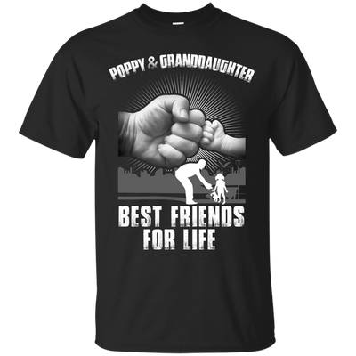 Poppy And Granddaughter best Friends For Life-T-Shirt & Hoodie-Classic T-Shirt-Black