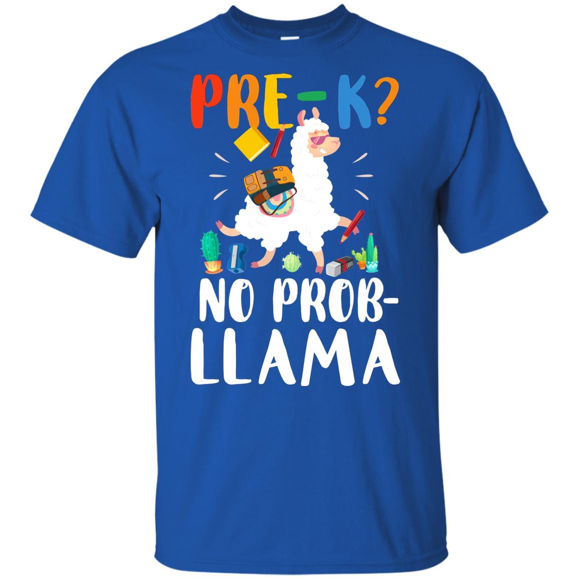 Pre-K No Prob Llama Funny First Day Of School Youth-Youth Shirt-Youth T-Shirt-Royal