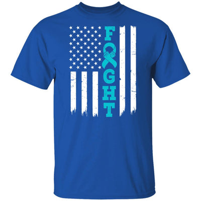 Dysautonomia Awareness American Flag Distressed-T-Shirt & Hoodie-Classic T-Shirt-Royal
